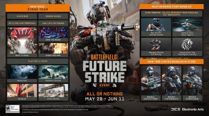 The Coming Strike event will begin in Battlefield 2042 on May 28th with a no-respawn mode.