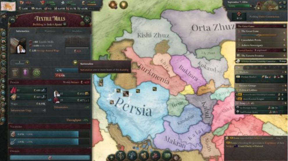 Review of DLC Sphere of Influence for Victoria 3